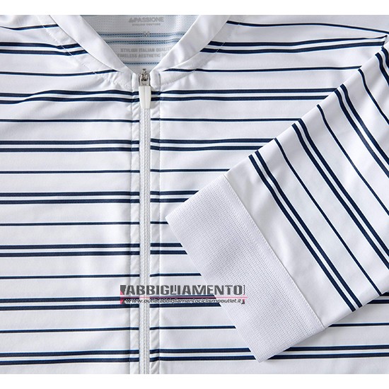 Abbigliamento La Passione 2019 Manica Corta e Pantaloncino Con Bretelle Stripe Bianco - Clicca l'immagine per chiudere